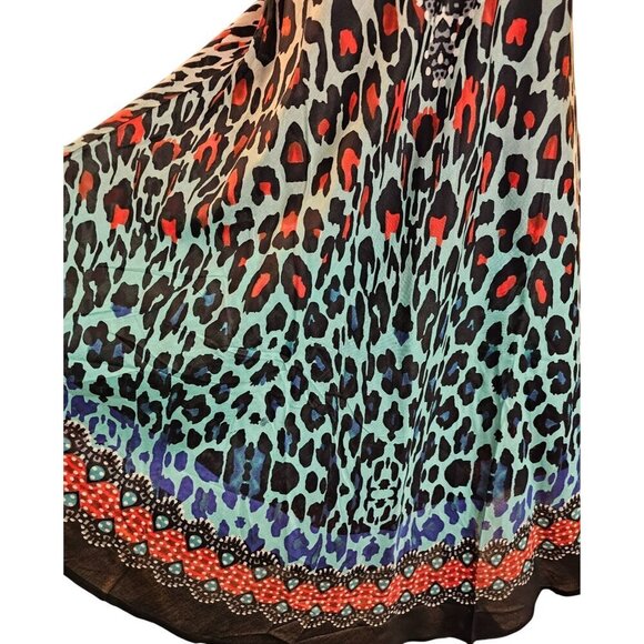 High-Low Leopard Print Momo Summer Dress or Cover Up, One Size fits most - Picture 2 of 4